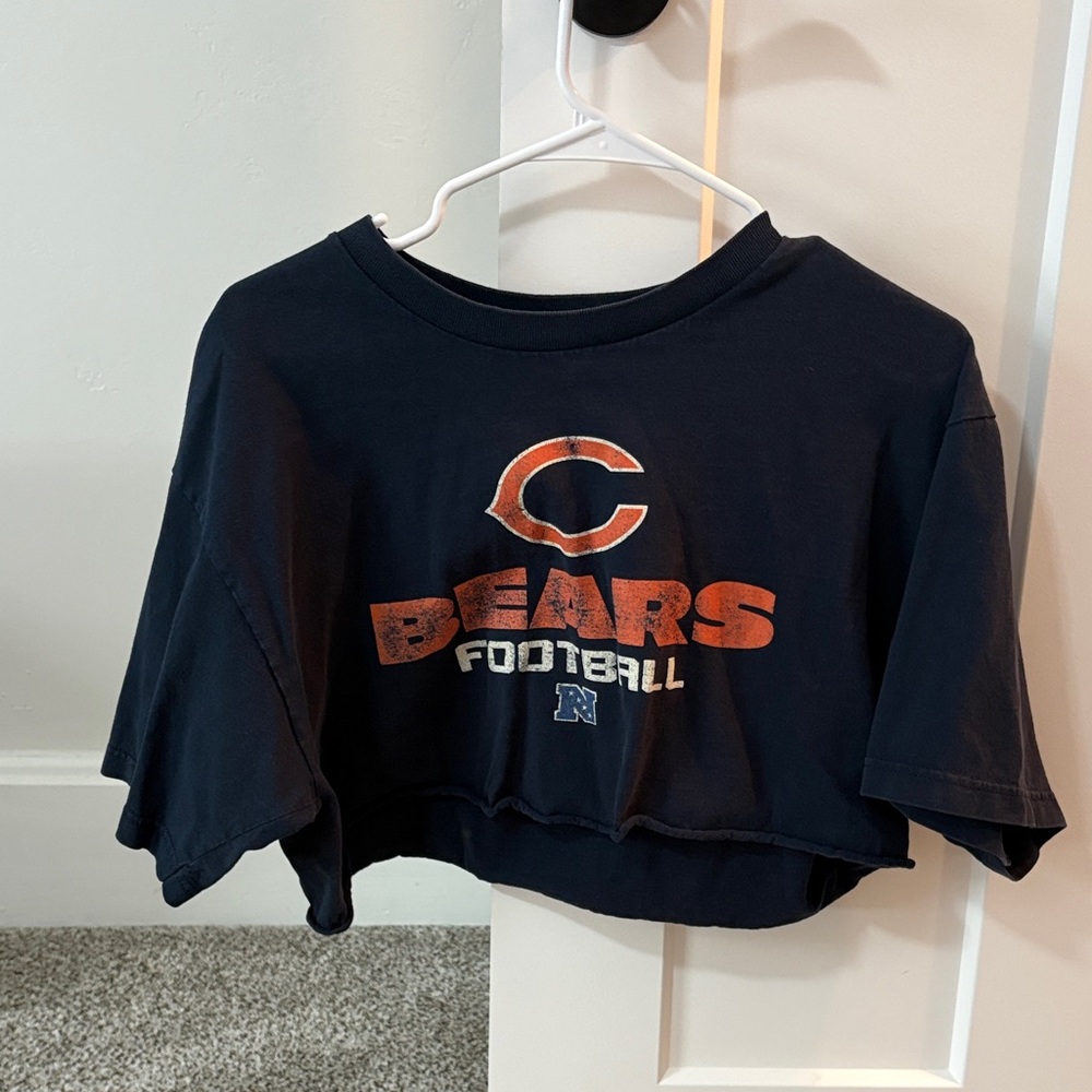 Bears Football Women's Crop Top - Navy